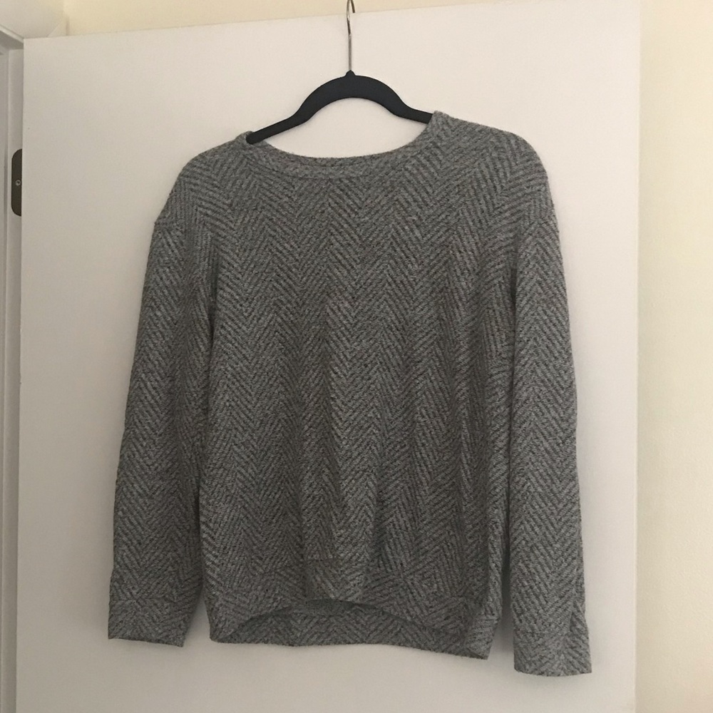 Zara Men White And Grey Sweater
